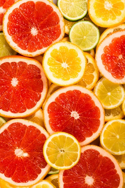 Citrus Segmenten Witte Achtergrond — Stockfoto