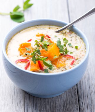 laksa çorbası, Hindistan cevizi ve squash çorbası