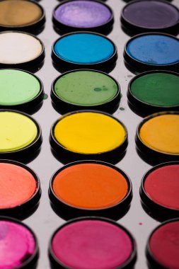 suluboya paleti gökkuşağı renkleri, 