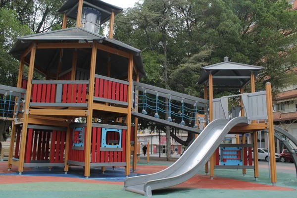 Parque Infantil Madeira Com Slides — Fotografia de Stock