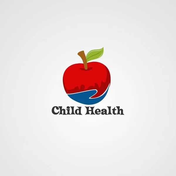 Gyermek egészséges care logó vektoros, ikon, elem, és a vállalati sablon — Stock Vector
