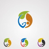 přírodní alternativní logo vektor, ikonu, prvek a šablona pro společnost