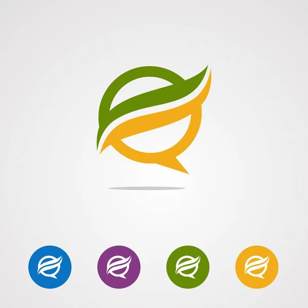 Chatt vinkavektorn logotyp, ikon, element och mall för företag — Stock vektor