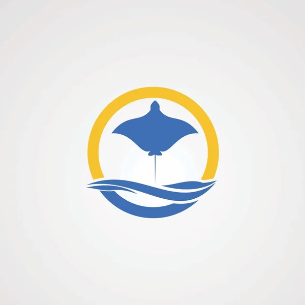 Centre de plongée logo vecteur, icône, élément et modèle pour les entreprises — Image vectorielle