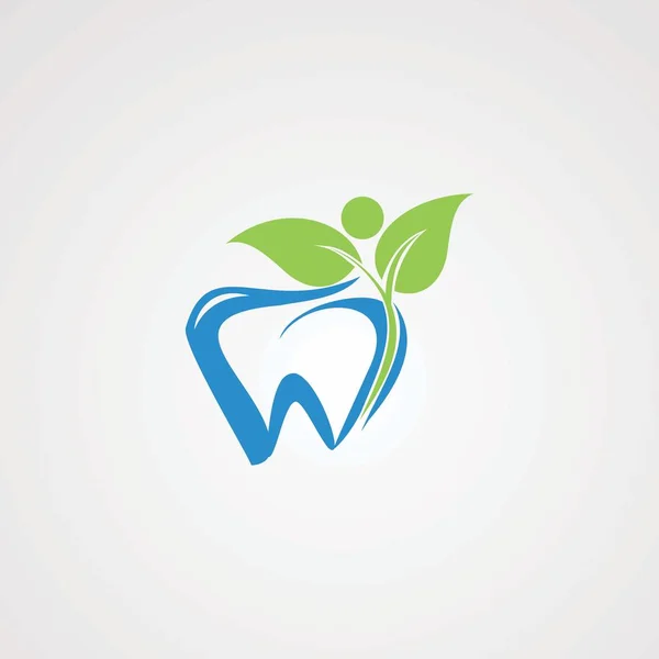 Passar tandläkare logotypen vektor, ikon, element och mall för företag — Stock vektor