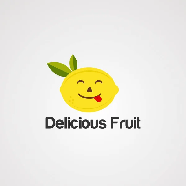 おいしいフルーツのロゴベクトル、アイコン、要素、およびテンプレート — ストックベクタ