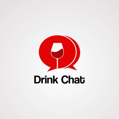 İçecek Logo vektör, simge, eleman ve şablon sohbet