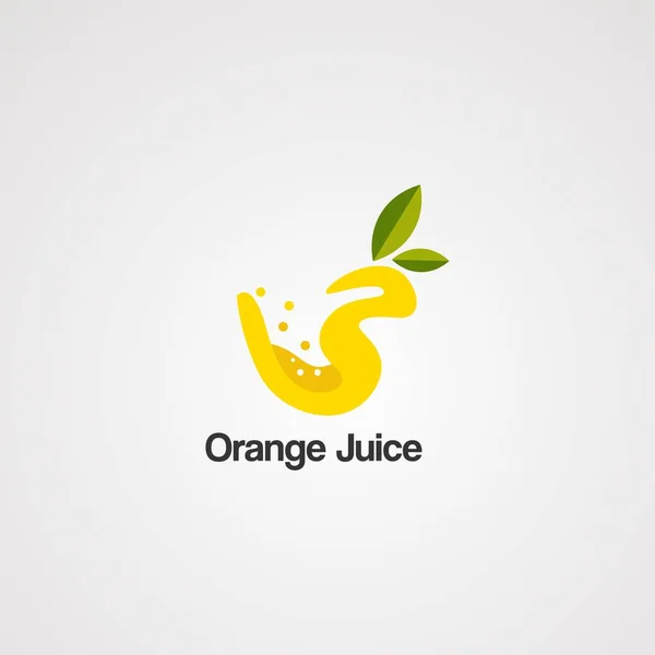 Χρώμα χυμό πορτοκάλι διάνυσμα, εικονίδιο, στοιχείο, και πρότυπο — Διανυσματικό Αρχείο