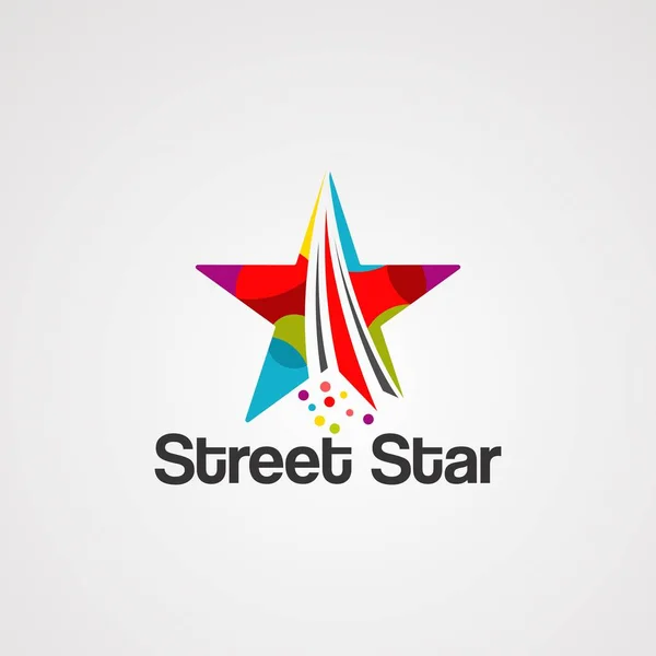 Star Street logo vector, pictogram, element en sjabloon — Stockvector