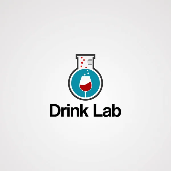 Boisson laboratoire logo vecteur, icône, élément et modèle — Image vectorielle