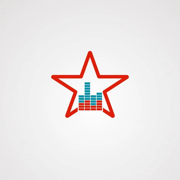Sound Star logo vector, icoon, element, en sjabloon voor bedrijf — Stockvector