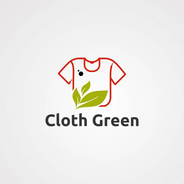 Pano verde logotipo vetor, ícone, elemento, e modelo para o negócio — Vetor de Stock