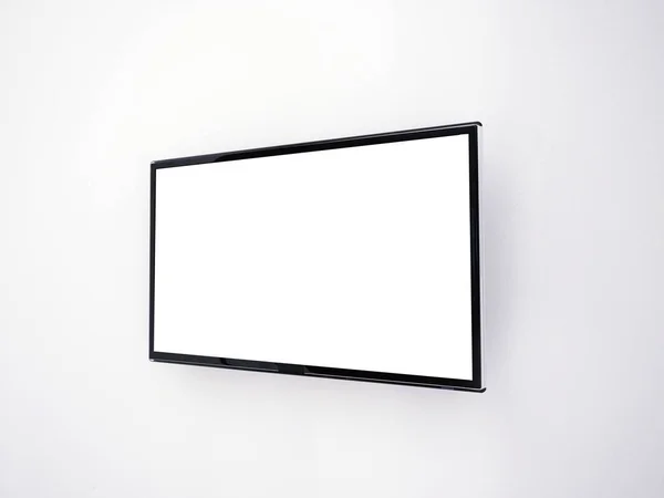 TV Mock-up, mockup exhibition, art gallery, white empty photo frame on a wall