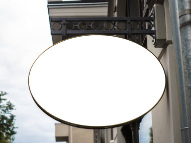 Dikdörtgen, oval orta bölümü için sahte bir üst lüks Lüks Salonu görüntüler dış veya iç tabela kadar ile tabela. Vintage, şekil, dükkanı fuar, billboard