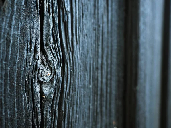 Dark blue tree wood, wooden desk, plank, board texture with knot, knag, background new good condition desk — Stock Photo, Image