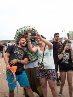 Woodstock Festivali, Polonya deli insanlar. 6 Ağustos 2017. Kostrzyn ve oder, büyük ücretsiz müzik ve sanat Ağustos başında büyük ücretsiz yaz Müzik Festivali.