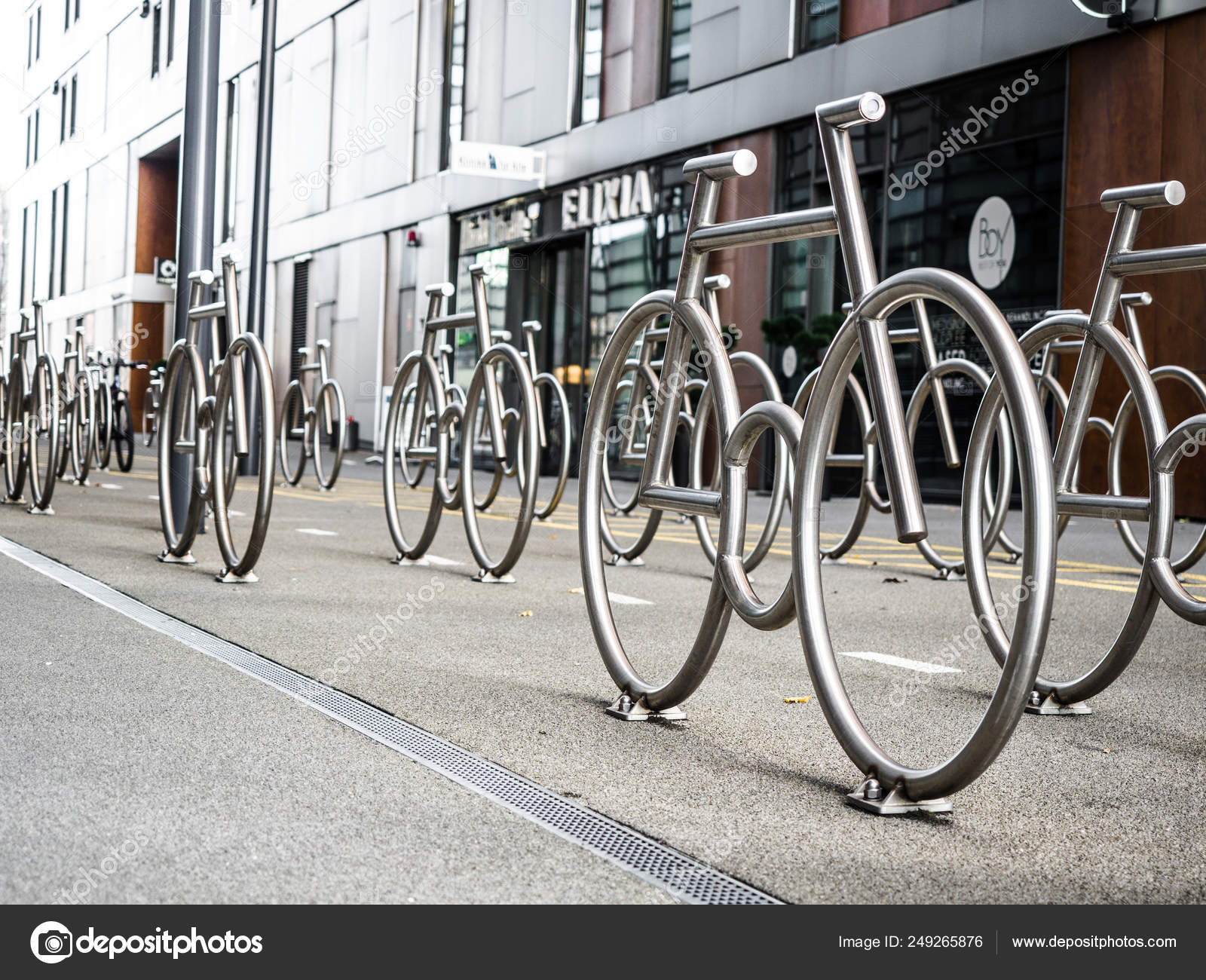 Outdoor Sculptures in Oslo Norway Bicycle Parking Yard Monument