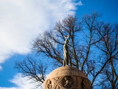Oslo, Norveç, 28 Kasım 2017 heykel martı. Bir daha sonra 200 bronz ve granit heykeller Gustav Vigeland şık parkta tarafından yaratılmıştır. Aşık Çift.