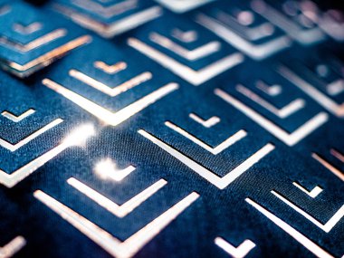 İş bilim arka plan, soyut dikdörtgen şekiller ile parlak mavi tasarım.