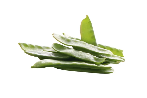 Groene erwten pods geïsoleerd op witte achtergrond. gezonde voeding — Stockfoto