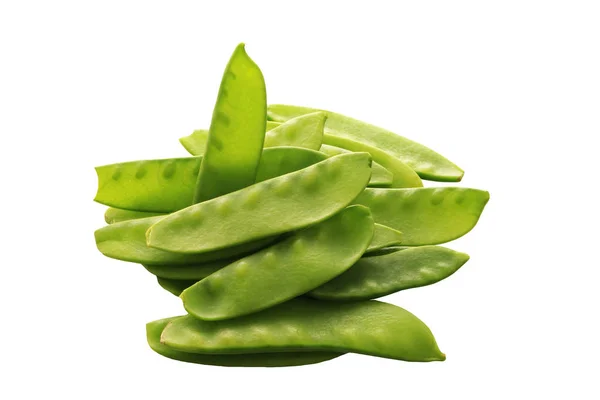 Groene erwten pods geïsoleerd op witte achtergrond. gezonde voeding — Stockfoto