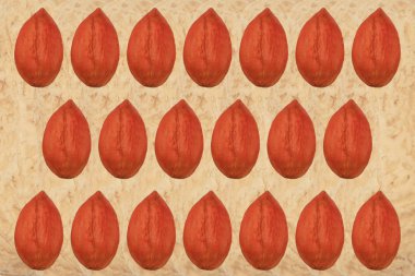 bir bej arka plan üzerinde izole fıstık