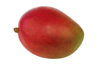 Mango beyaz bir arkaplanda izole edilmiş. Yakın plan. Üst görünüm.