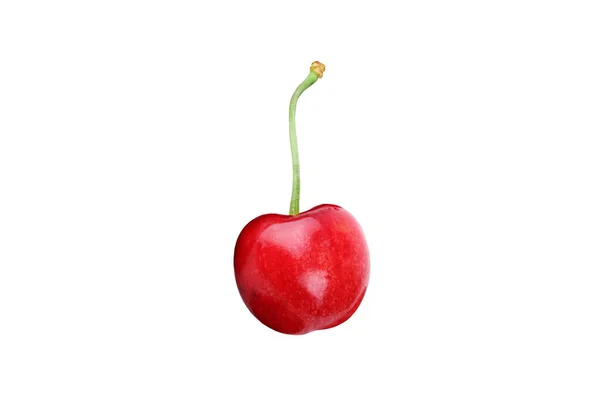 Sweet Cherry Isolated White Background Close Top View — Stock Photo, Image