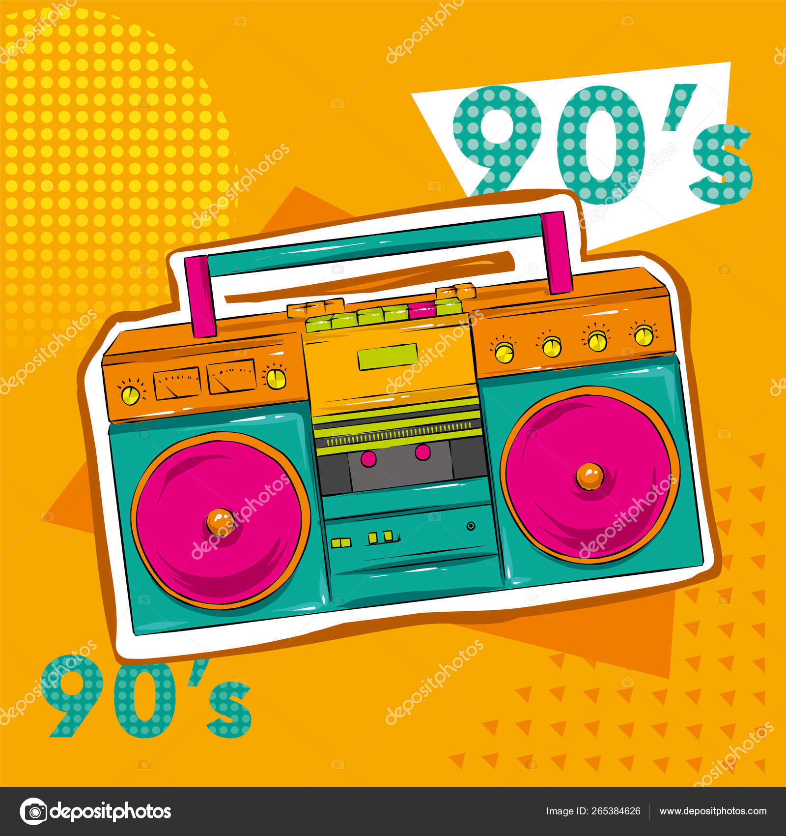 Bright Colored Poster Zine Culture Style Vintage Recording