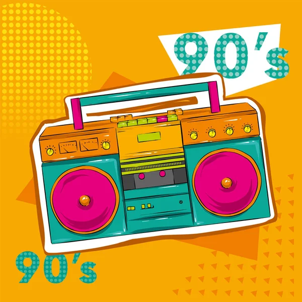 colorful boombox vector