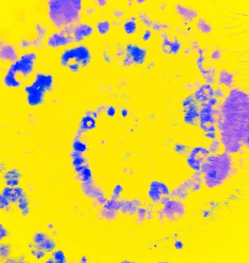 Boyalı kumaş. Sarı Batik Shirt. Soyut 