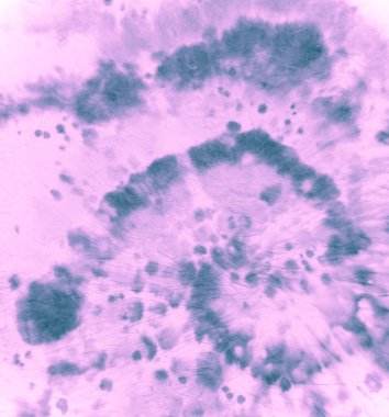 Boyalı tişört. Mavi Renkli Parmak izi. Tye Die Sanat 