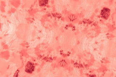 Yaşayan Coral Shibori Batik Print. Soyut 