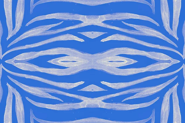 Sömlös tigerhud. Blå afrikansk bakgrund. — Stockfoto