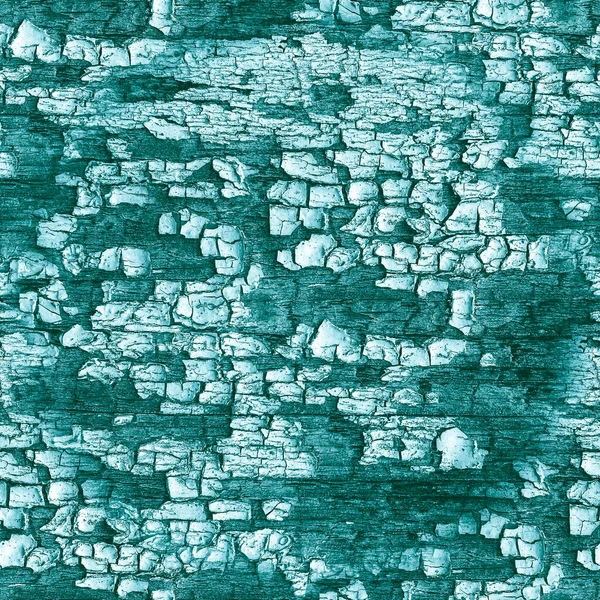 Teal Shabby Painted Wood. Worn Cracked