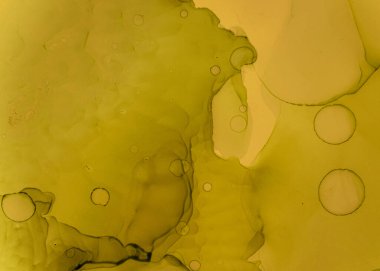 Siyah ve Sarı Soyut Akrilik Desen. Kaya 