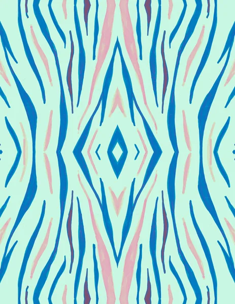 Watercolor Zebra Background. Blue Jungle Design.