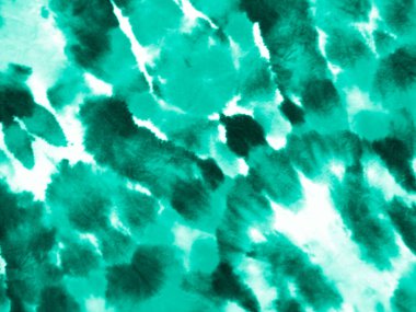 Aquamarine Shibori Yazdırma. Suluboya Lekeleri. 