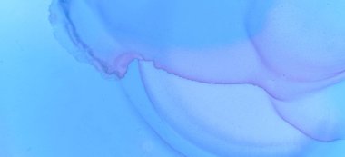 Mavi Çağdaş Duvar Kağıdı. Modern Mürekkep 