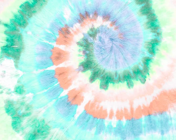 Gravata Die Circle. Espiral Hippie Azul. Psicadélico — Fotografia de Stock