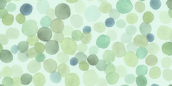 Seamless Circle Pattern. Watercolour Foliage