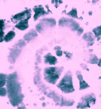 Boyalı tişört. Mavi Renkli Parmak izi. Tye Die Dairesel 