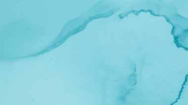 Pastel Sıvı Sıçratma. Mavi Deniz Modern Soyutlama. 
