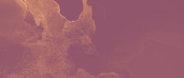 Mürekkep Altın Yüzey. Kahverengi Parıltı Efekti. Turuncu 