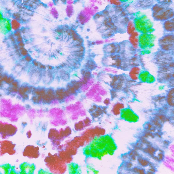 Tie Dye Circle. Rainbow Batik Shirt. Ink