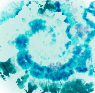 Boya sarmalı bağla. Yeşil Sanatsal Gömlek. Tie-Boya Sanatı 