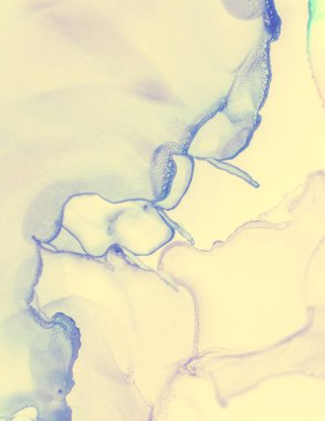 Düğün kartı şablonu. Sarı Pastel Akış Sıvısı. 