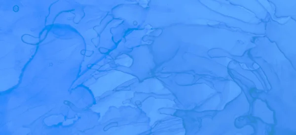 Moda Tinta Manchas Textura. Fluxo de pastel azul — Fotografia de Stock