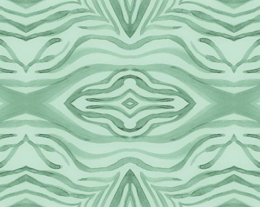 Yeşil Kusursuz Zebra Şablonu. Moda Afrika 