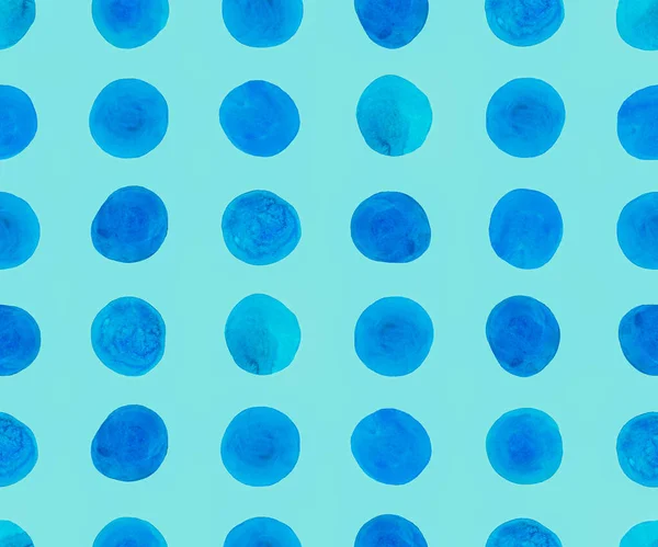 シームレスな円パターン。水彩ポルカドット — ストック写真